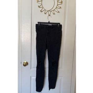 William Rast Black Jeans W/ Ripped Knee Detailing